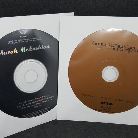 Sarah McLachlan 2 CDs (Good Enough - Single and Afterglow) - Picture 1 of 3